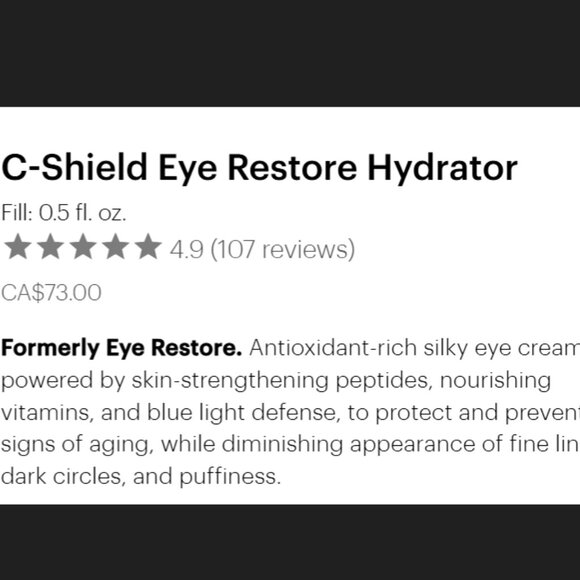 NWOT GLO Restorative mask and FREE sample size C-Shield Eye Restore Hydrator - Picture 3 of 3